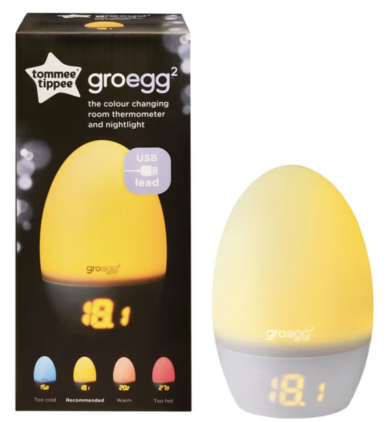 Night Light/Room Thermometer/Noise Machine